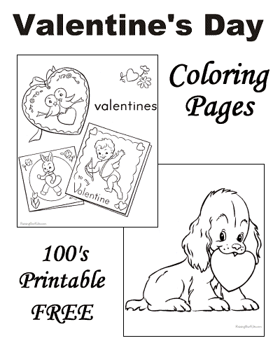 Printable Valentines Coloring Pictures