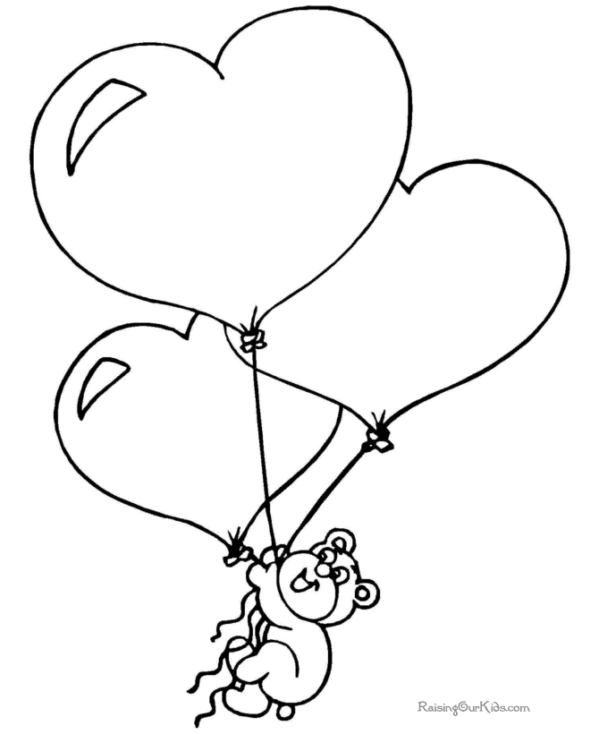valentine bears coloring pages - photo #42
