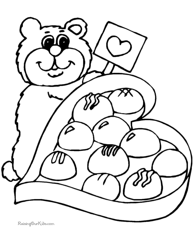 valentine bear coloring pages - photo #11