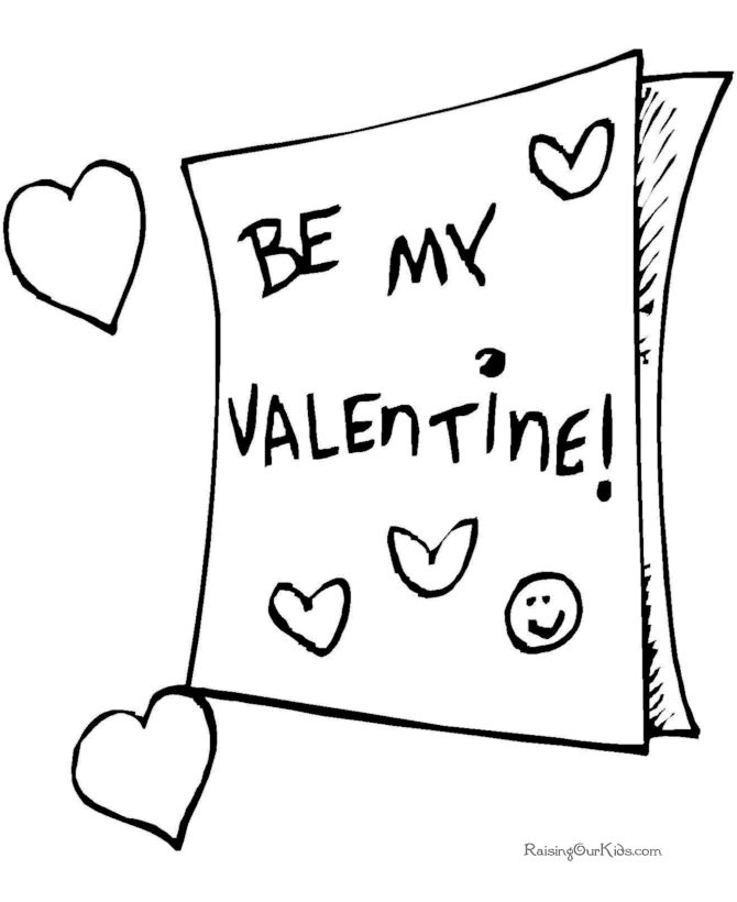 valentines day cards coloring pages - photo #12