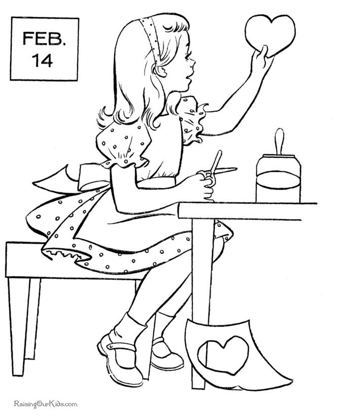 valentine card coloring pages - photo #20