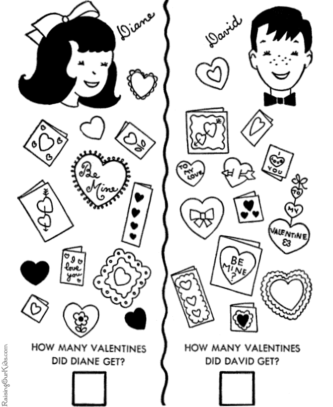 valentine card coloring pages - photo #30