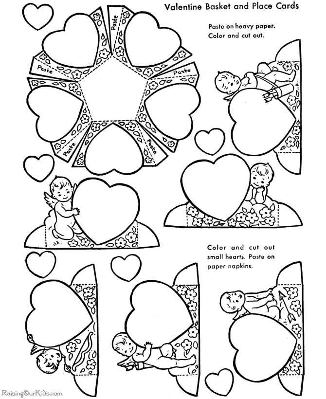 valentine crafts and coloring pages - photo #2