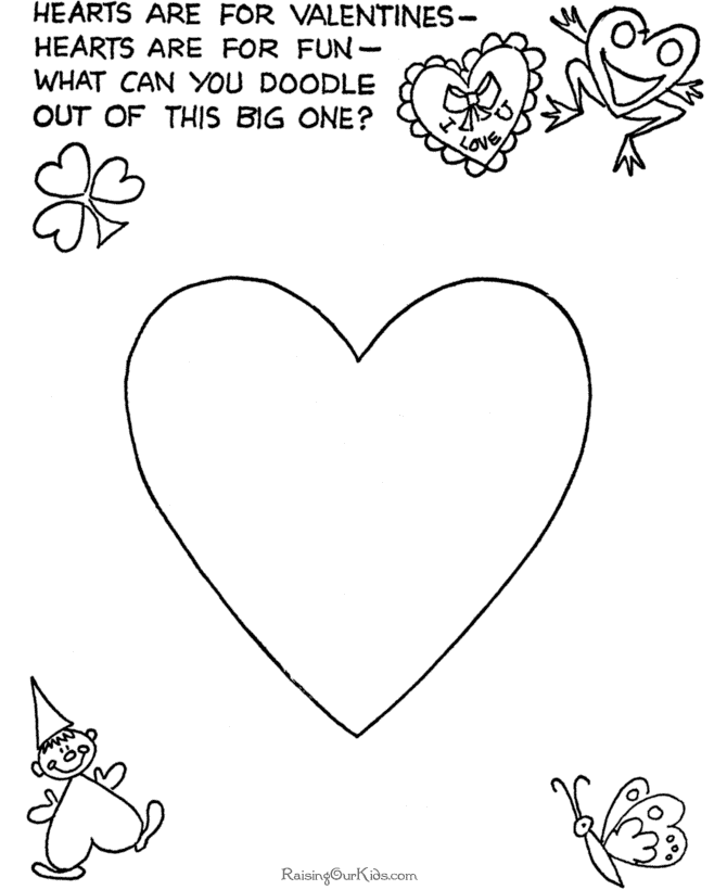 pre school valentine coloring pages - photo #10