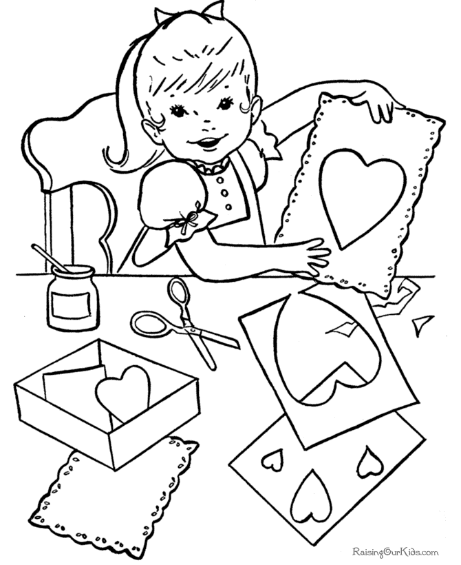 valentine crafts and coloring pages - photo #16
