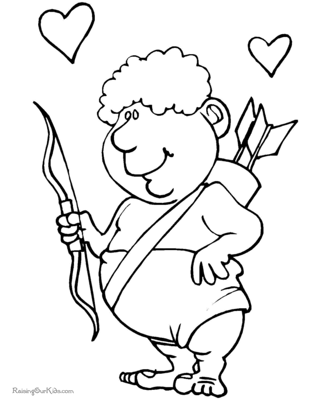 valentines day coloring pages cupid - photo #11