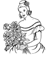 Free Valentine flower coloring pages