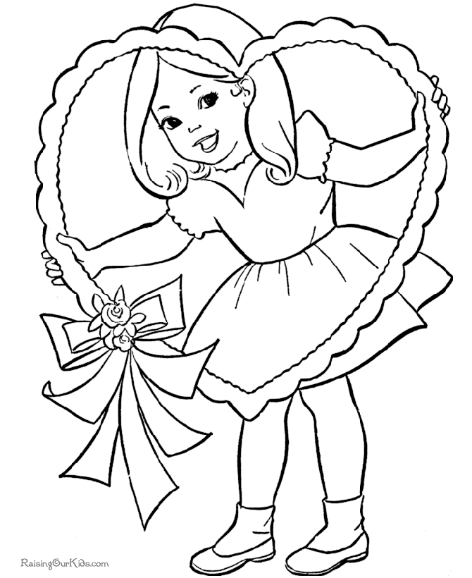 valentine coloring toddler pages - photo #22