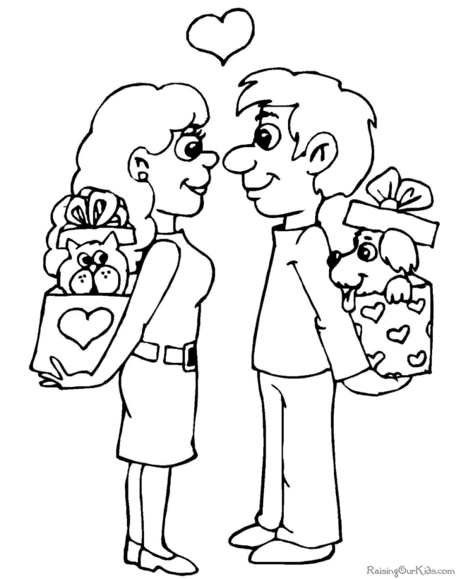 Free Coloring Pages Valentines. Free Valentine coloring pages