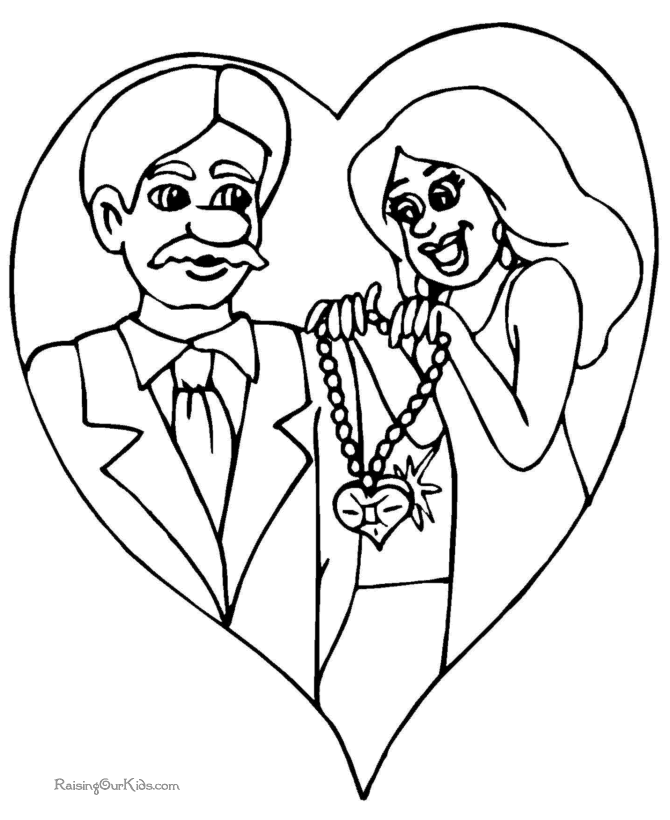 Free Valentines coloring pages