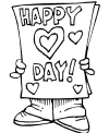Happy Valentine coloring pages