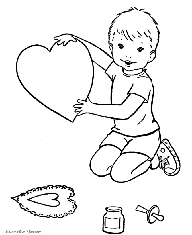 valentine crafts and coloring pages - photo #48