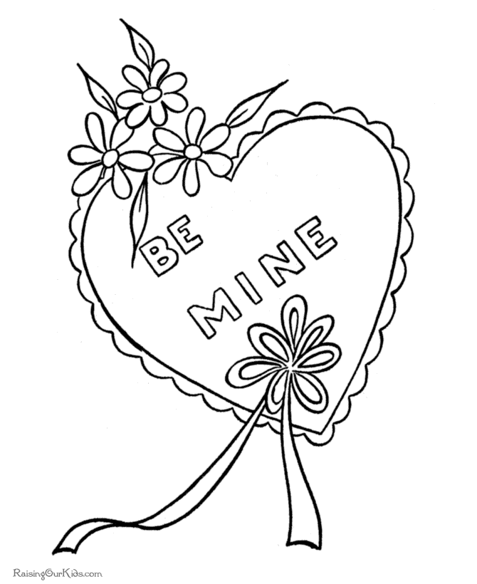 valentine coloring page. Valentine coloring pages for