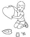 Valentine hearts coloring pages