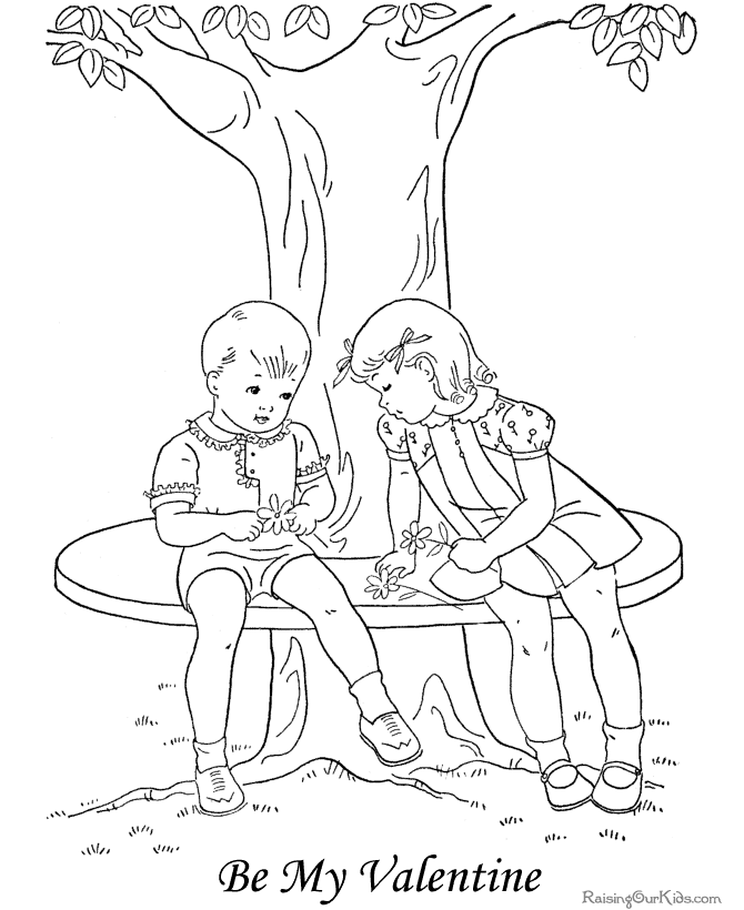 valentine coloring toddler pages - photo #32