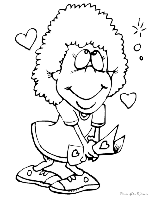 valentine coloring toddler pages - photo #47