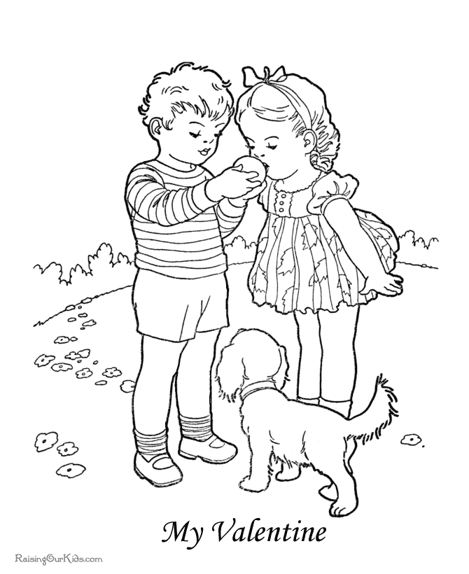 child valentine day coloring pages - photo #47