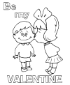 Valentine kids coloring pages
