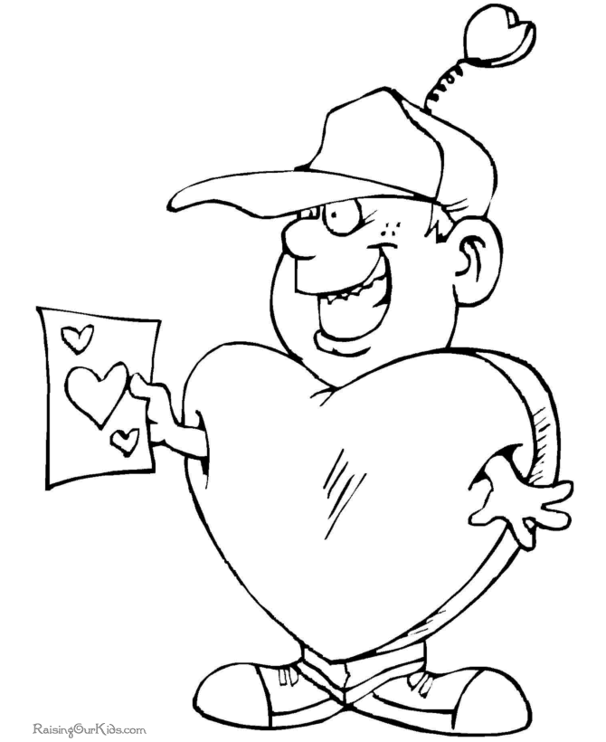 valentine coloring pages for boys - photo #32