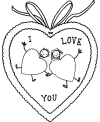 Valentine hearts coloring sheet
