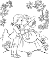 Valentine day coloring sheet