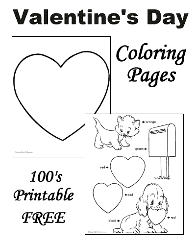 Preschool Valentine Coloring Pages