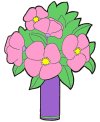 Valentine's Day coloring pages of flowers
