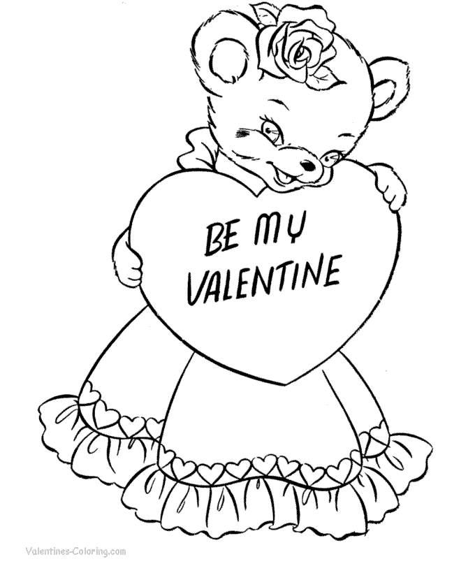 Be My Valentine Valentines Day coloring page