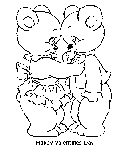 Coloring pages of Valentine´s Day Bears