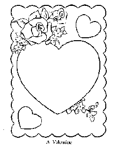 Valentines Card coloring page