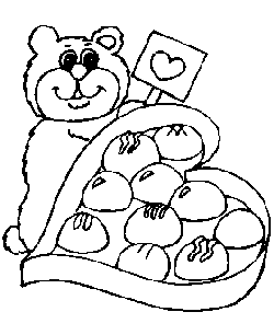 Valentine´s Day Gifts Coloring Page for kids