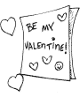Valentine´s Day card coloring pages