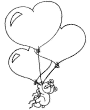 Valentine´s Day hearts coloring pages