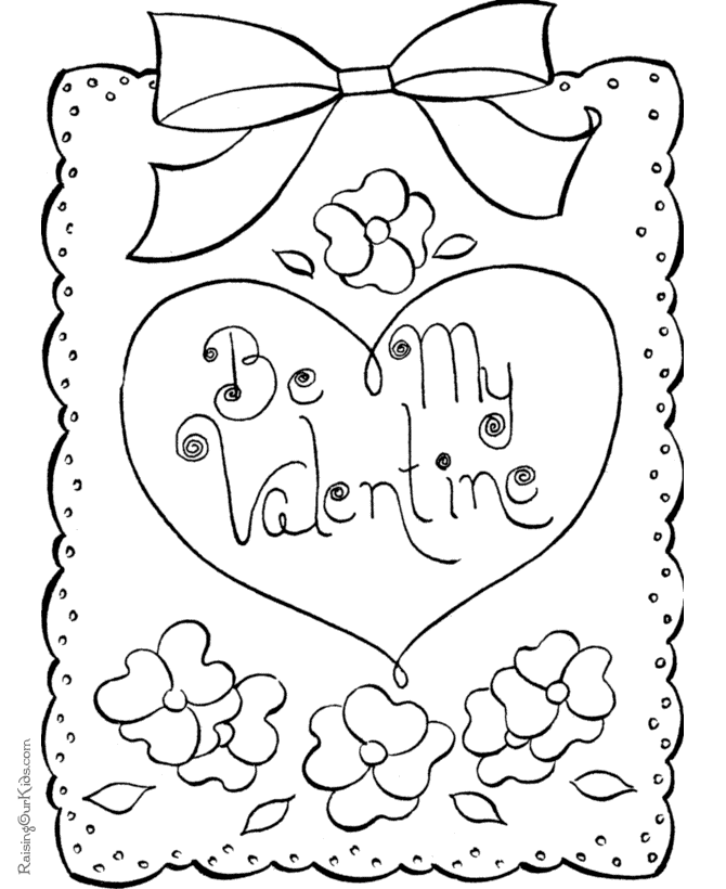 Happy Valentine Day coloring page