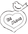 Free Valentine hearts coloring page