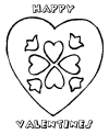 Coloring pages Valentine hearts