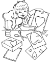 Valentine day coloring page
