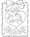 Coloring page of Valentine hearts