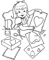 Valentine coloring sheets